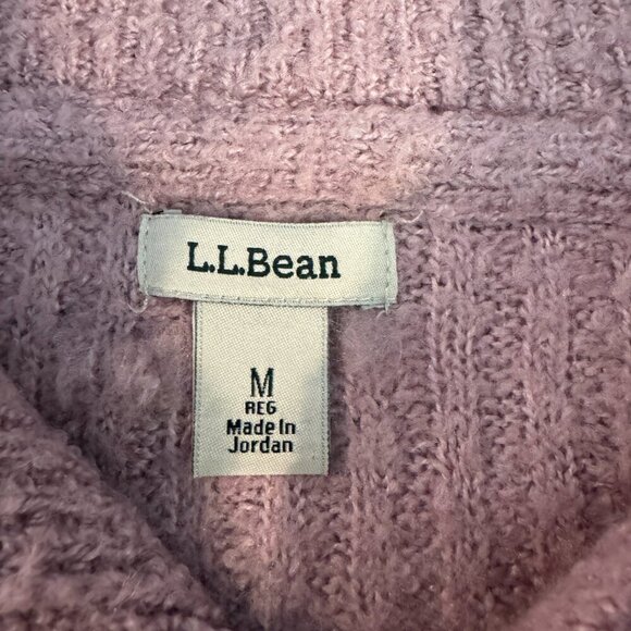 L.L. Bean Pale Purple 1/4 Zip Sweater - Size Medium - Picture 7 of 7